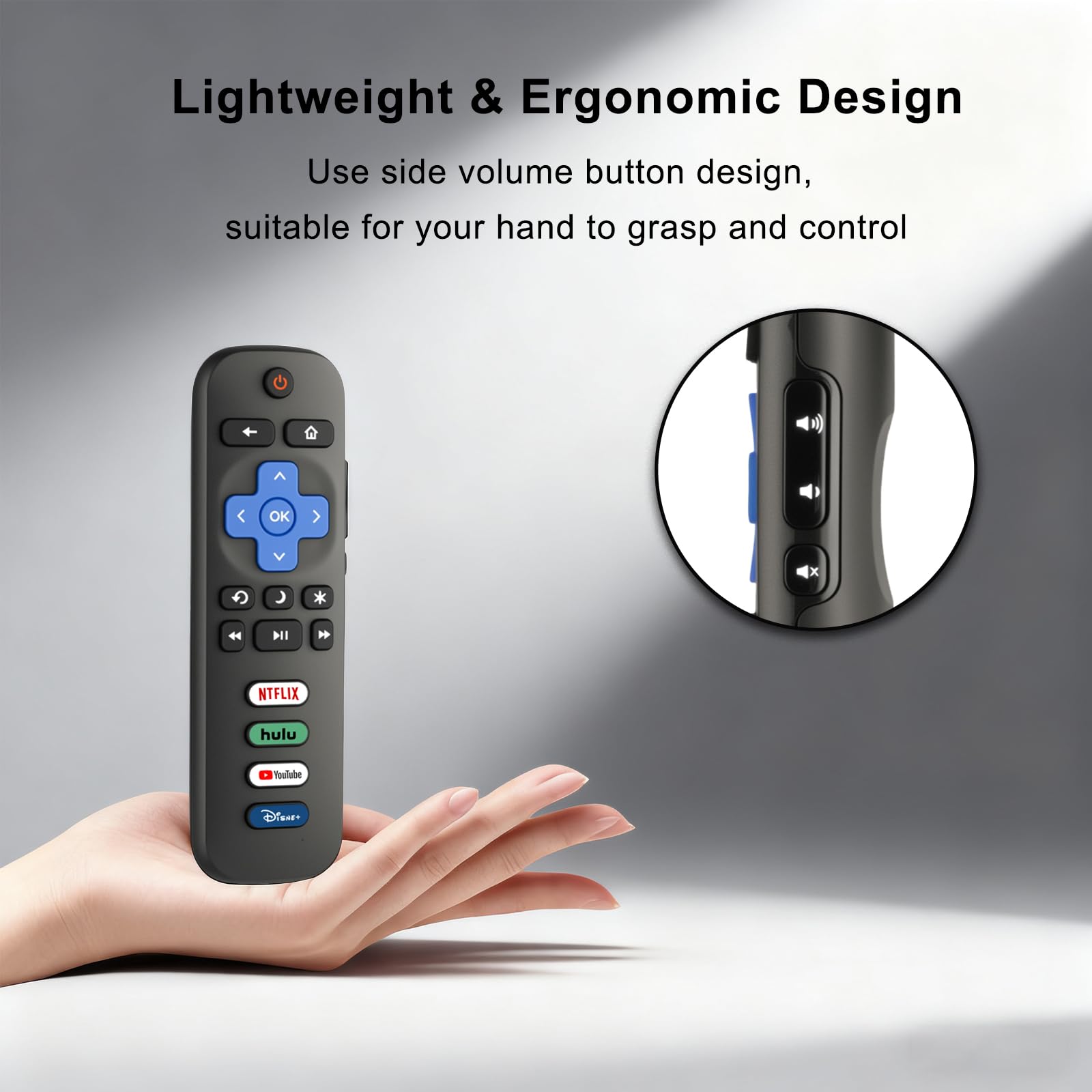 Luyeper Telecomando di ricambio per TV Roku, compatibile con Smart TV TCL Roku, Hisense Roku, Onn Roku (non per Roku Stick, Box o Player)