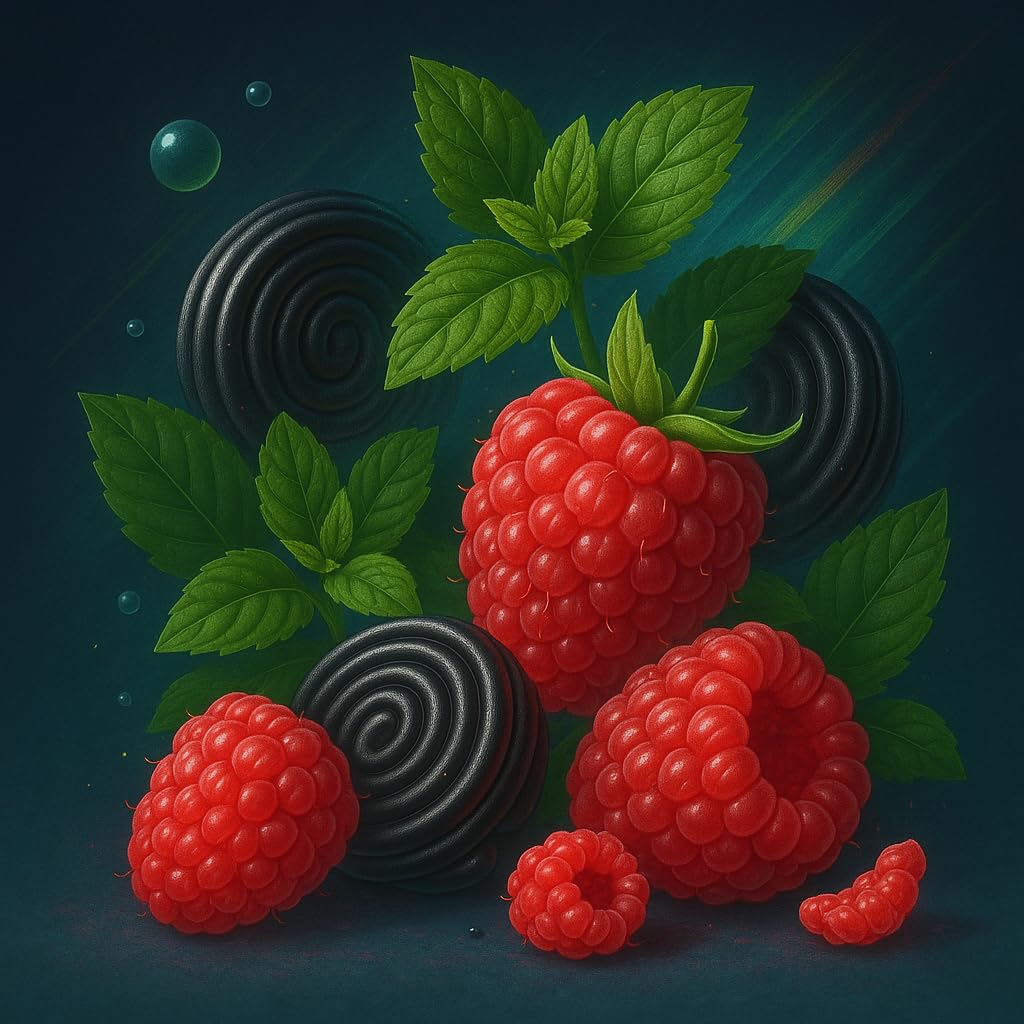 Raspberry Noir - lampone-liquirizia-menta aroma concentrato - vegano - Sasami - 100ml