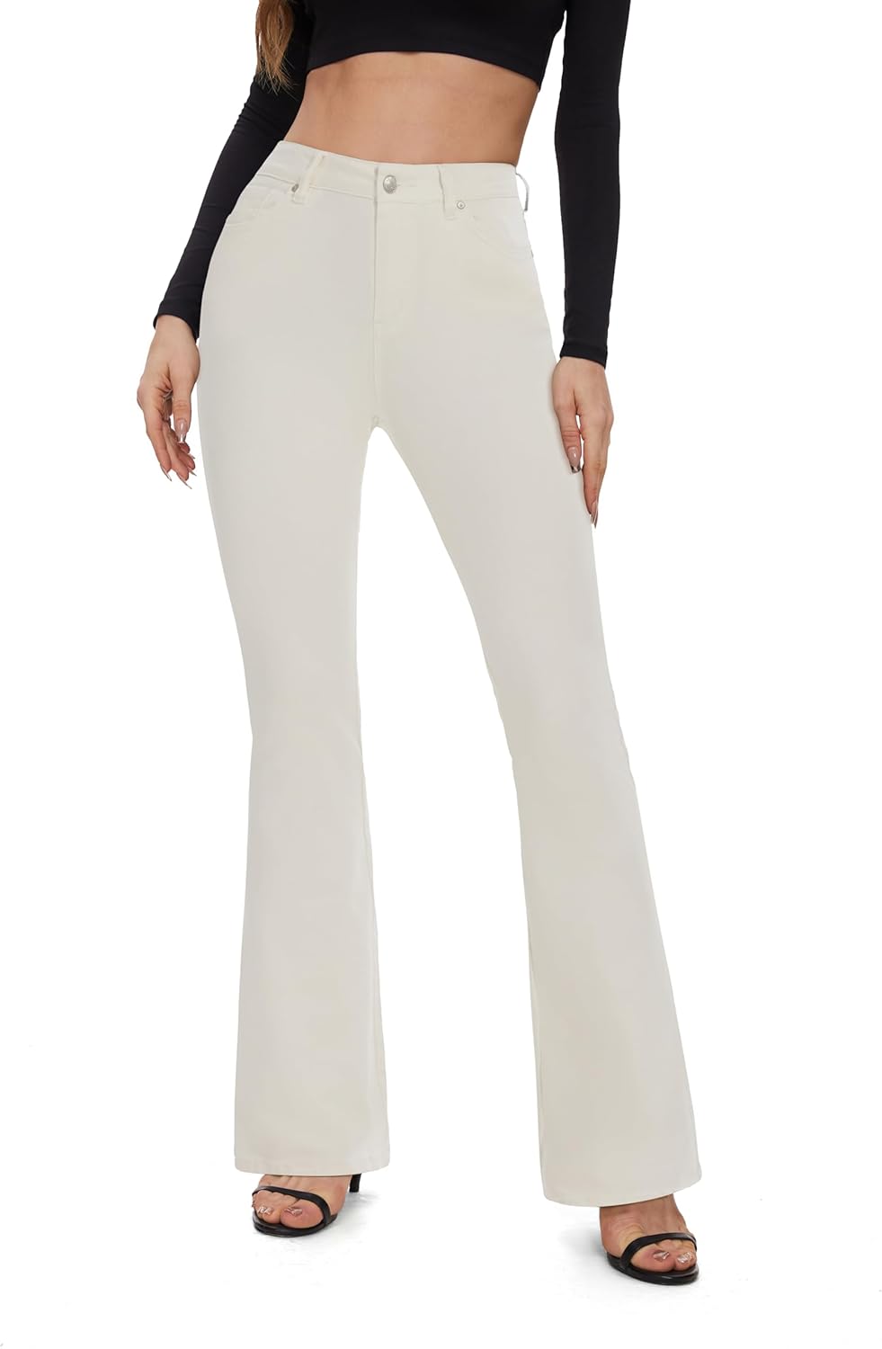 FLYING BANANA Women’s High Waisted Butt Lifting Stretch Bootcut Jeans