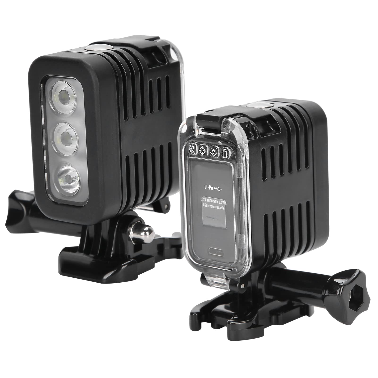 Unterwasser LED Tauchlampe 45 m Wasserdicht Wiederaufladbar Dimmbar Videoleuchte