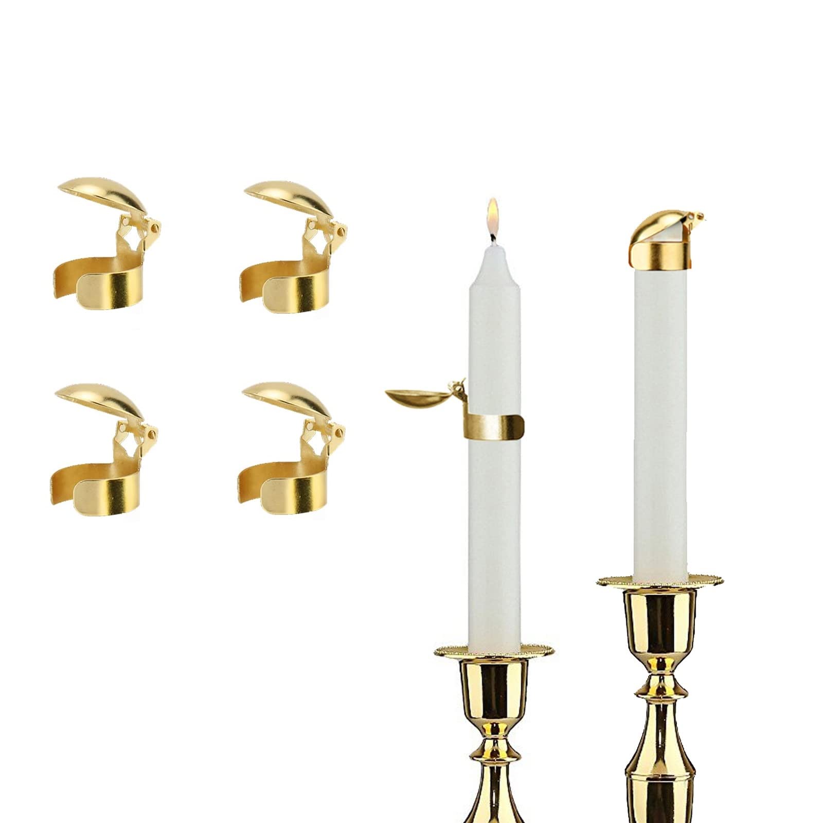 Excefore 4Pcs Candle Snuffer, Automatic fire extinguishing Candle Snuffer Extinguisher,Wick Flame Snuffer for Putting Out Candle Flame Safely,Unique Auto Candle Accessories