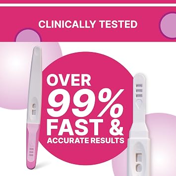 Early Detection Pregnancy Test Stick (1 Count) - Over 99% Accurate Midstream HCG Home Kit - Fast 5-Minute Results - Easy & Hygienic (No Cup Needed)
