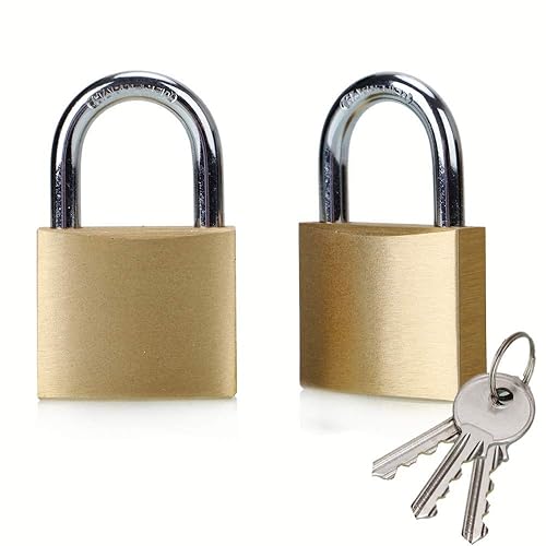 ABRAFOX Solid Brass Same Keyed Padlock keyed Alike Lock-（1-9/16 inch