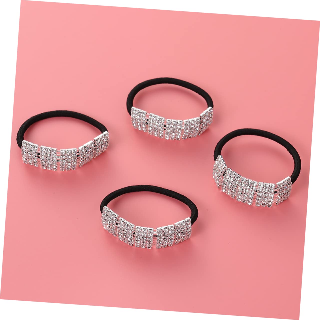 12stücke Elastische Haargummis Mit Strass Wasserfeste Haarbänder Für Mädchen Und Damen Als Ponytail Und Modisches Armband Für