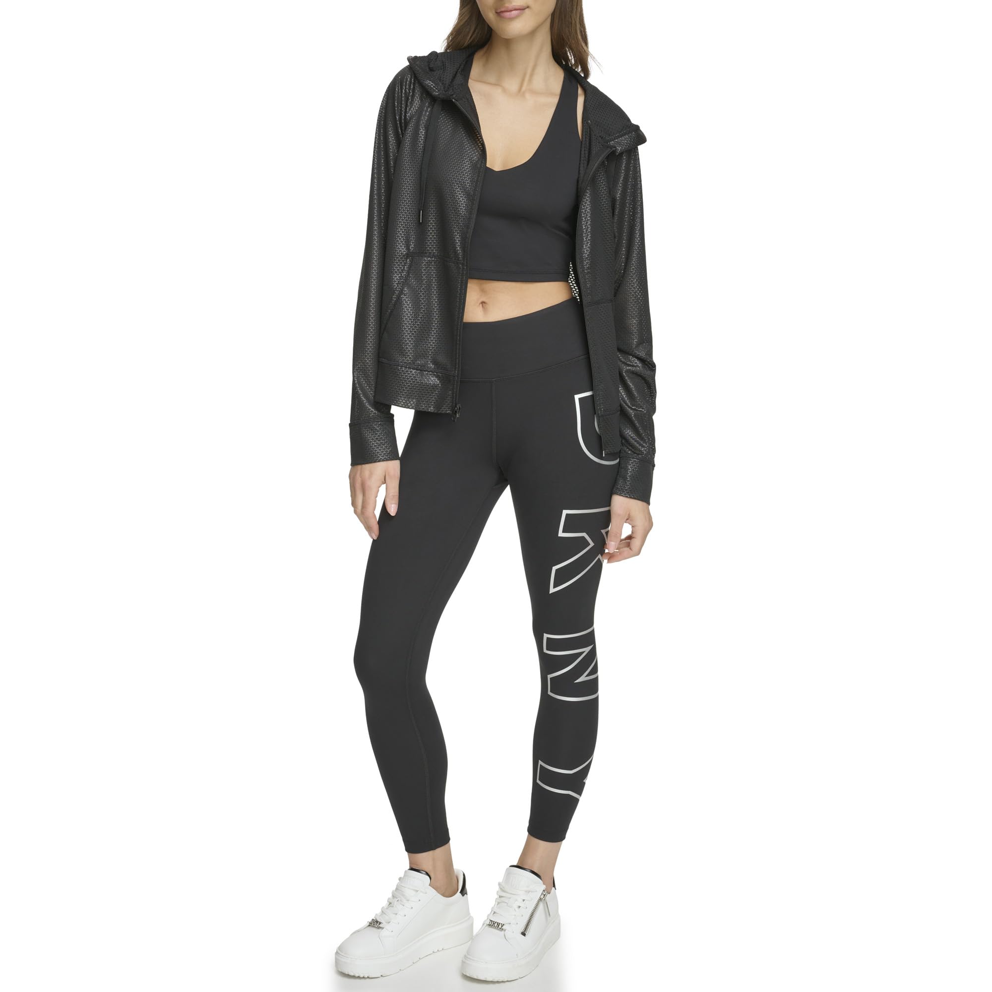 Dkny Women's Black Leggings in Size 10, Sports Direct