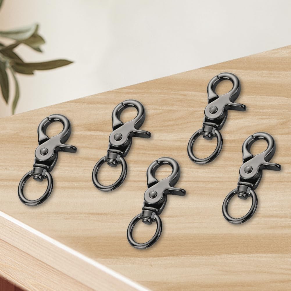 12 Mousquetons Pivotants Dorés – Fermoir à Griffes, Longueur 5 Cm – Pour Laisse, Sac, Porte-clés