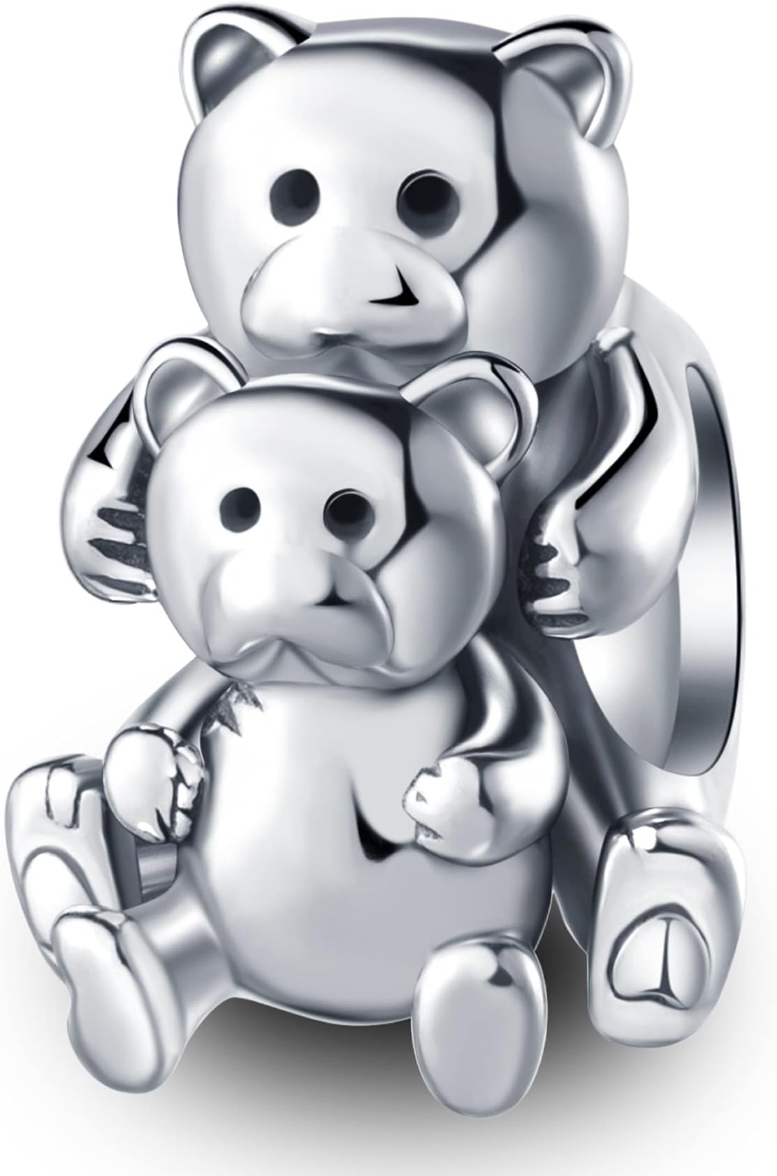 Animal Theme Charms, Mom/Child of Owl Bear Dog, Rabbit Flamingo Elephant Panda Cat Parrot Crocodile Unicorn Charms in 925 Sterling Silver, Fit European Bracelet/Necklace, Gift for Mother/Friend/Lover