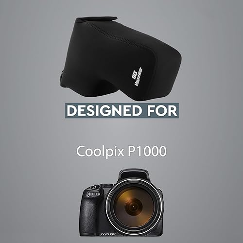 Miniatura 7 de MegaGear Funda de neopreno ultraligera para cámara compatible con Nikon Coolpix P1000, color negro