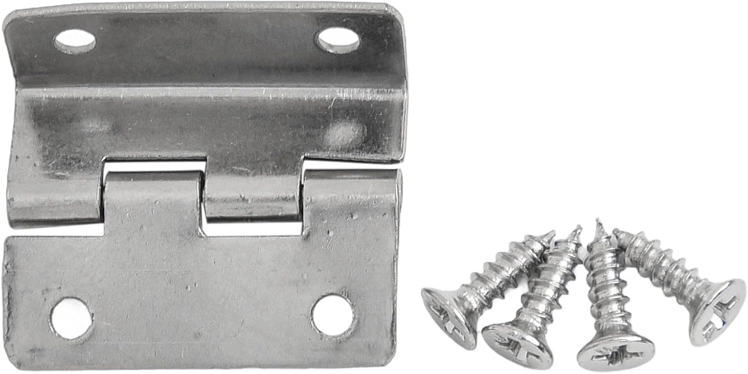 Tri Fold Hinge Nickel Plated Cabinet Hinge for Wooden Box Hardware Vintage Chest Fitting Right Angle Strap Hinge Jewelry Box Repair Part Suitcase Corner(10pcs)