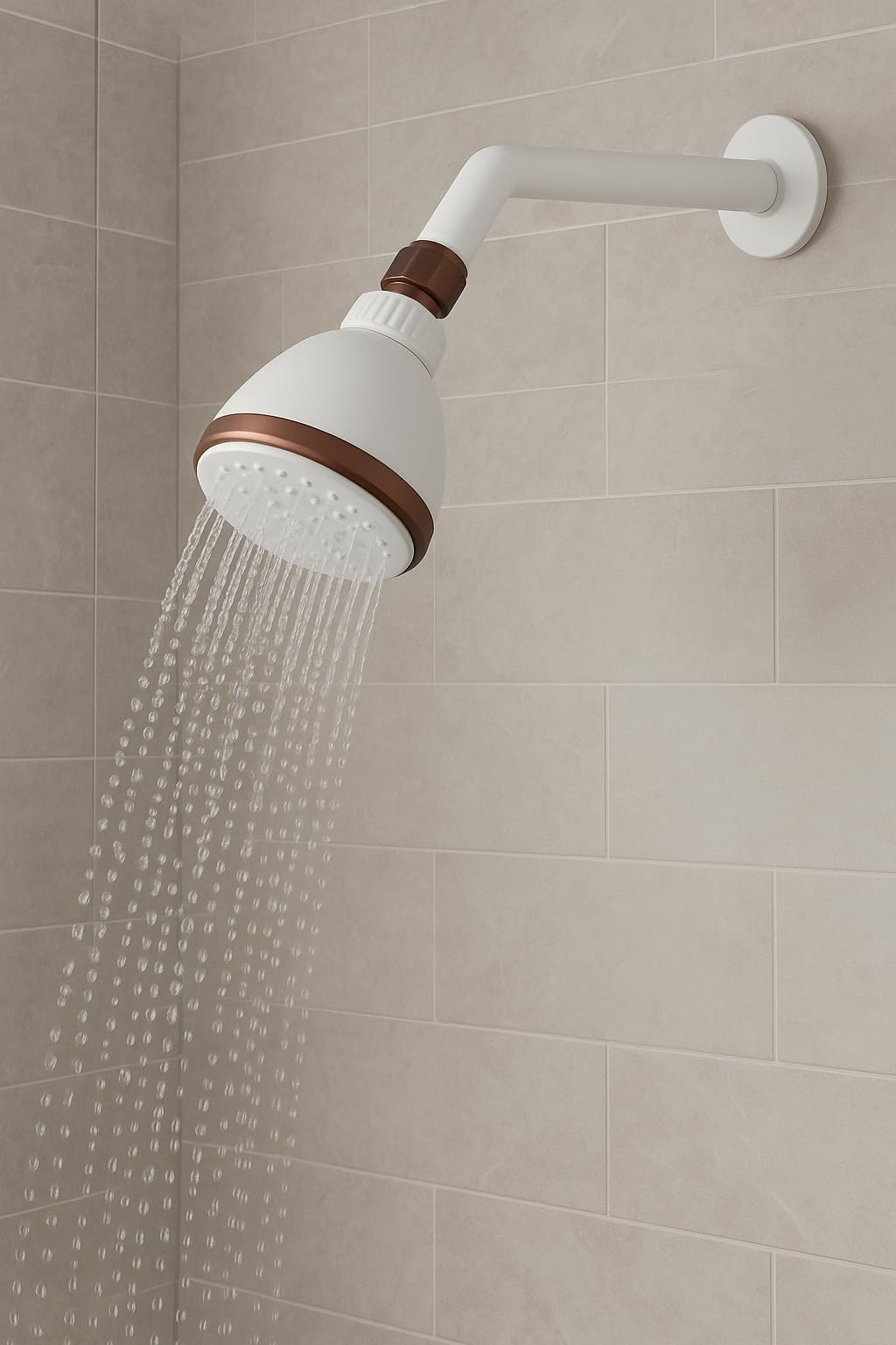 MHS 3 Inch White Shower Head - Rust-Free & Easy Install -3