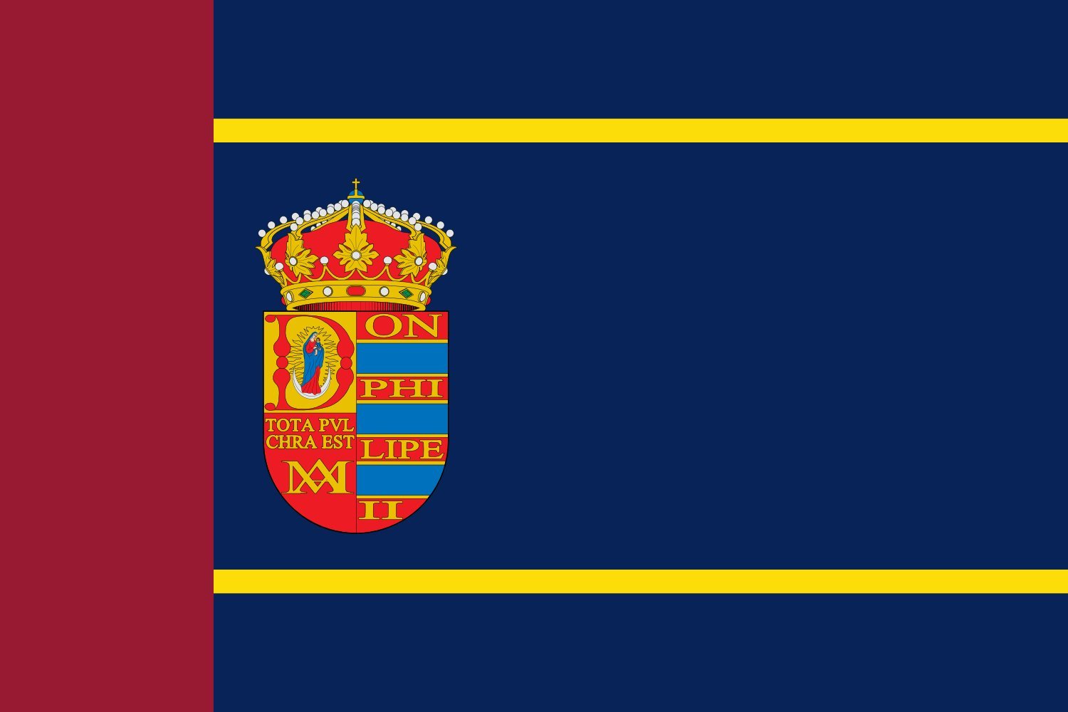 Drapeau Móstoles Madrid grand format en tissu pour pavoisement extérieur