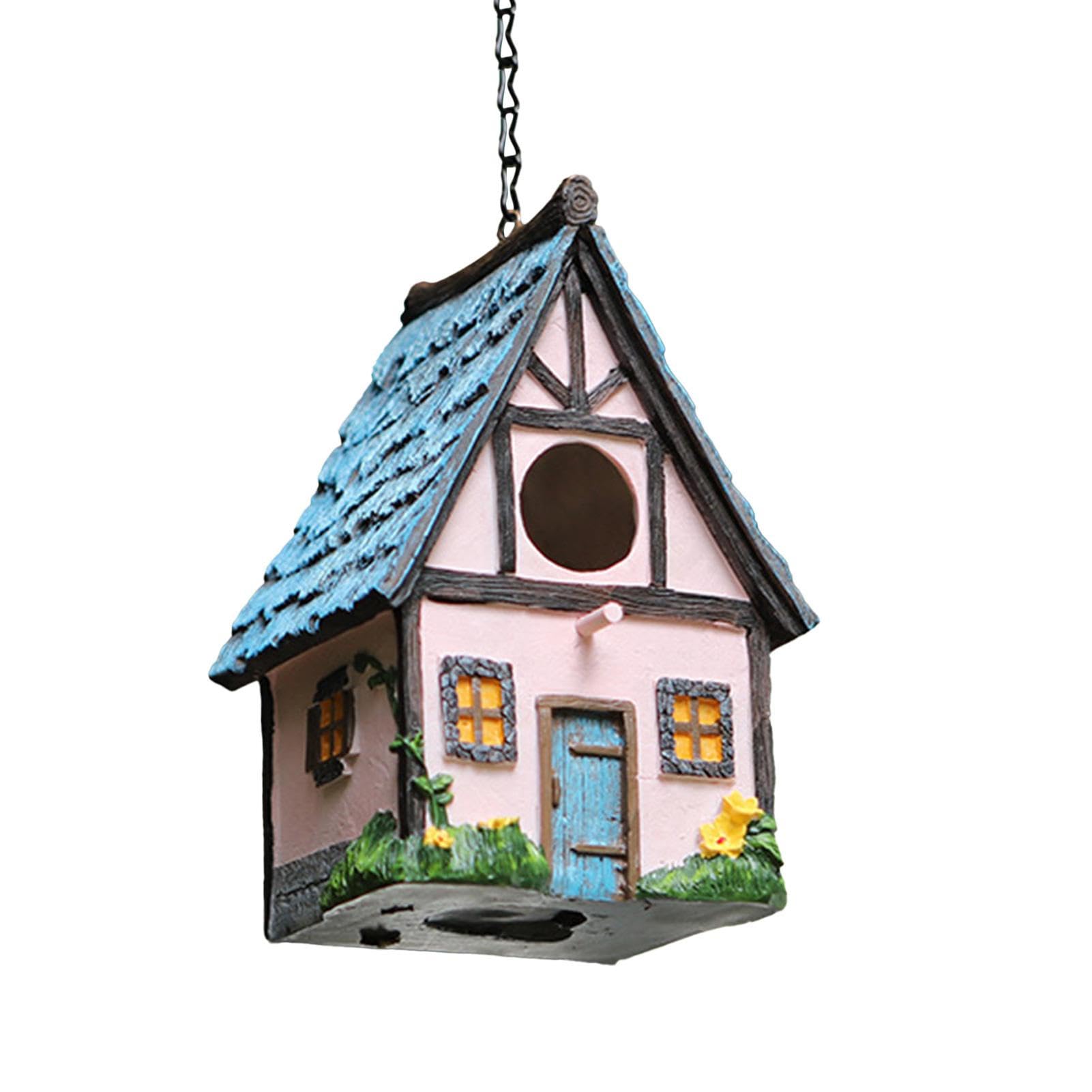 Birtern Resin Bird House, Outdoor Hummingbird House | Decorative Resin, Classic Style, Waterproof & Sunproof, Easy to Install & Clean, Eco-friendly