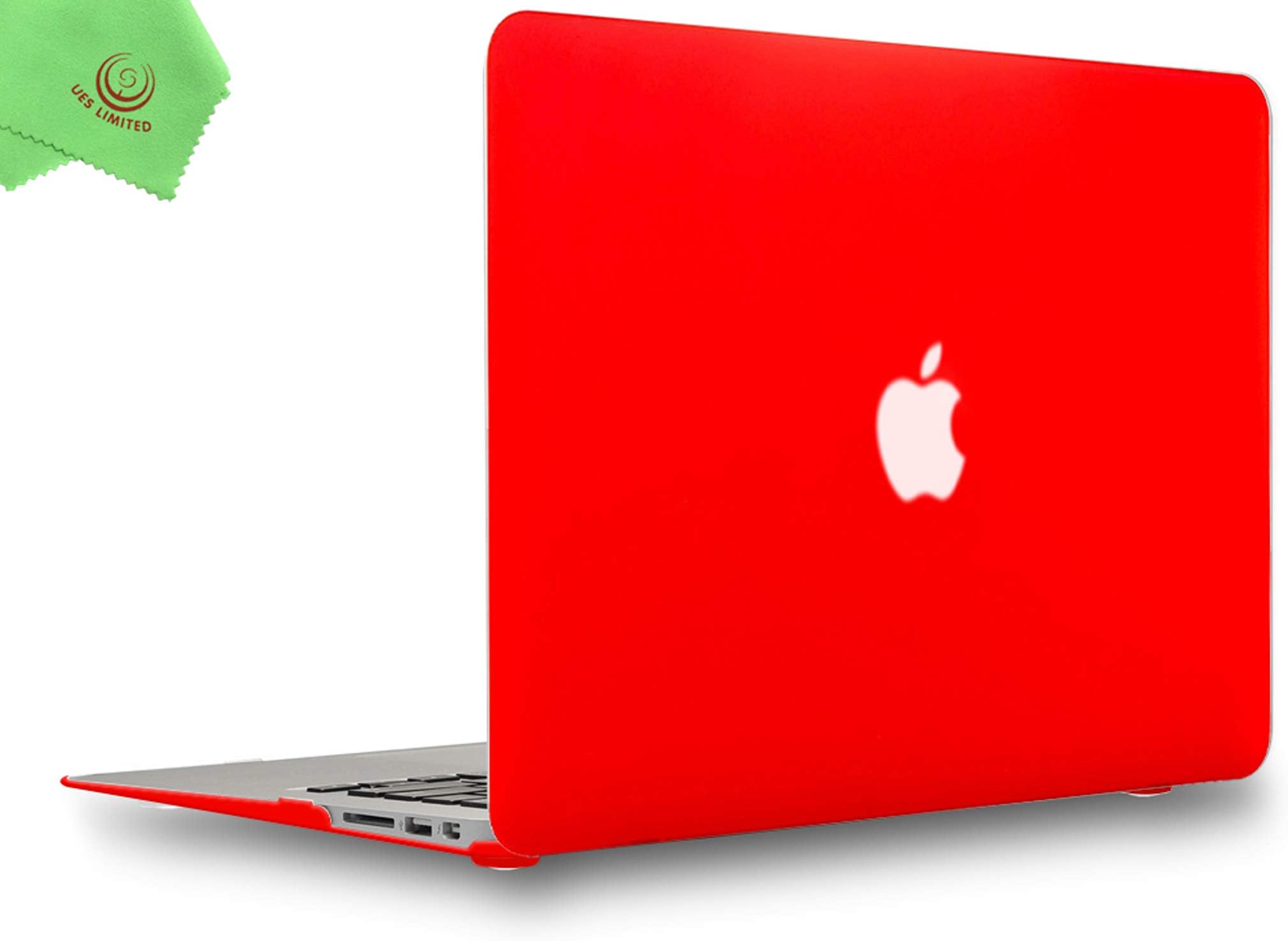 UESWILL Air 13 inch Case Smooth Touch Matte Hard Shell Case Cover Compatible with 2010-2017 MacBook Air 13 inch (Model A1466/A1369), Red