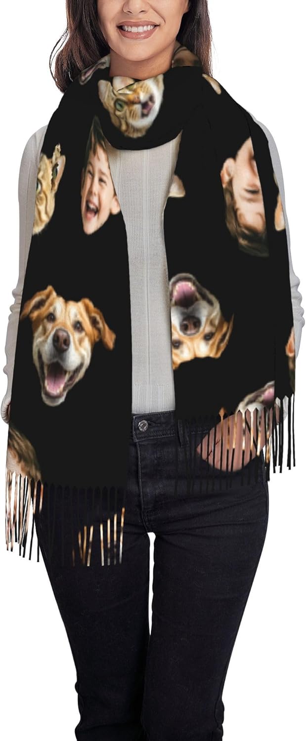 Custom Scarfs For Women Personalized Winter Scarf Design Your Own photo/Text Warm and Soft Scarf Customized Gifts - Image 2