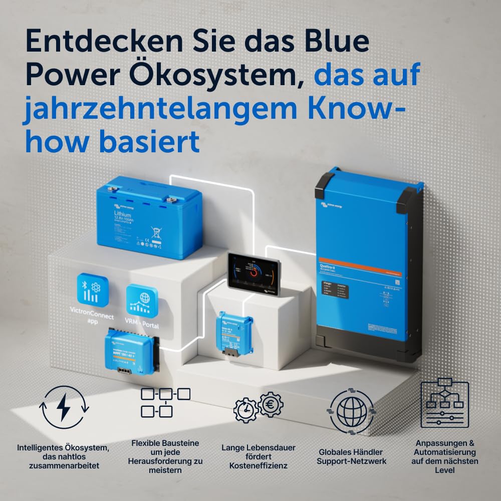 Victron Energy SmartSolar MPPT Laderegler - Solar Laderegler (Bluetooth) - 75V 15 Amp 12/24-Volt