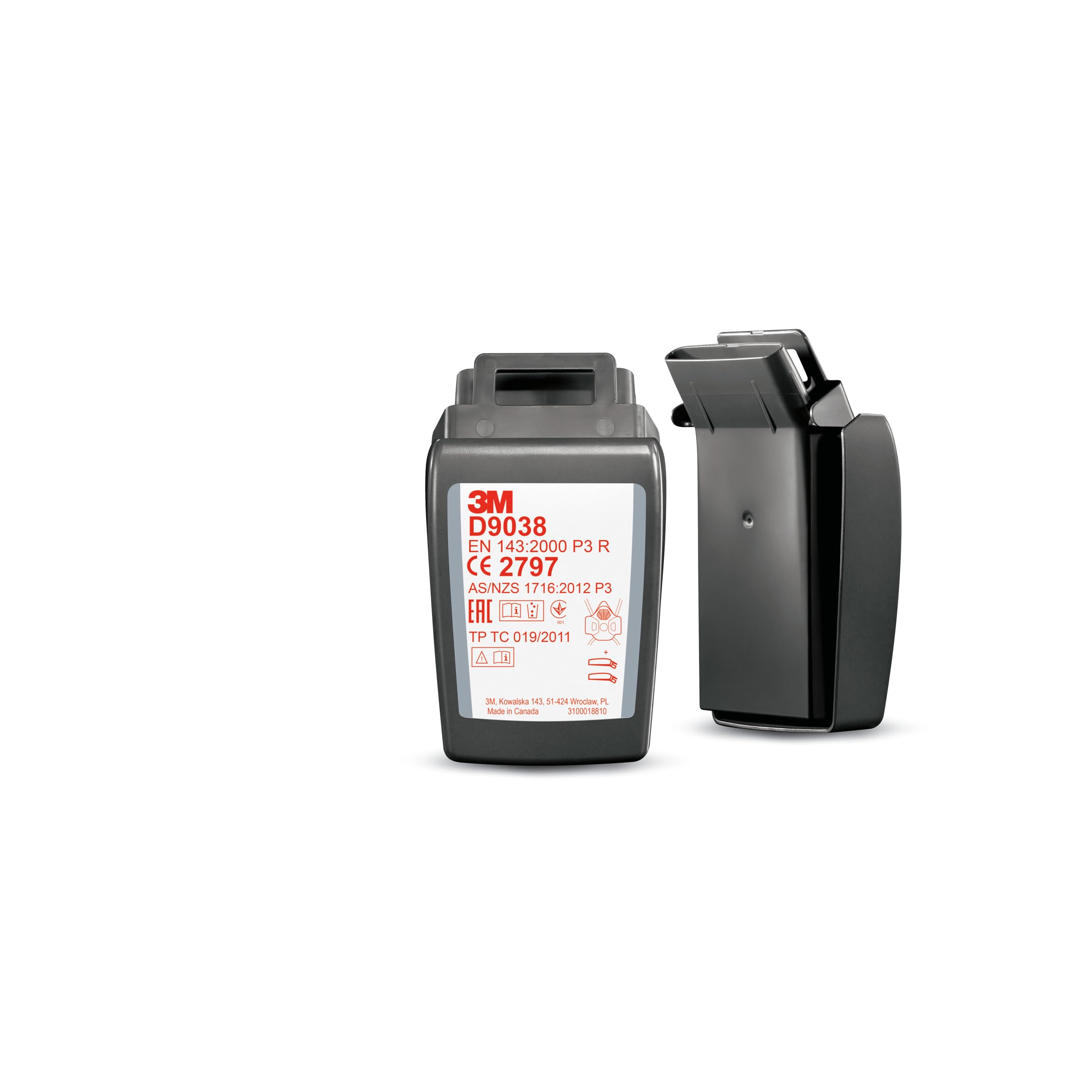 3M D9038 SECURE CLICK HARD CASE P3 R HF FILTER PK 20 3MD9038
