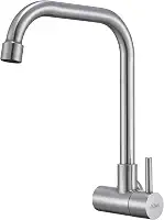 Torneira Inox Cozinha Giratória Parede Longa Nox16D
