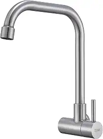 Torneira Inox Cozinha Giratória Parede Longa Nox16D