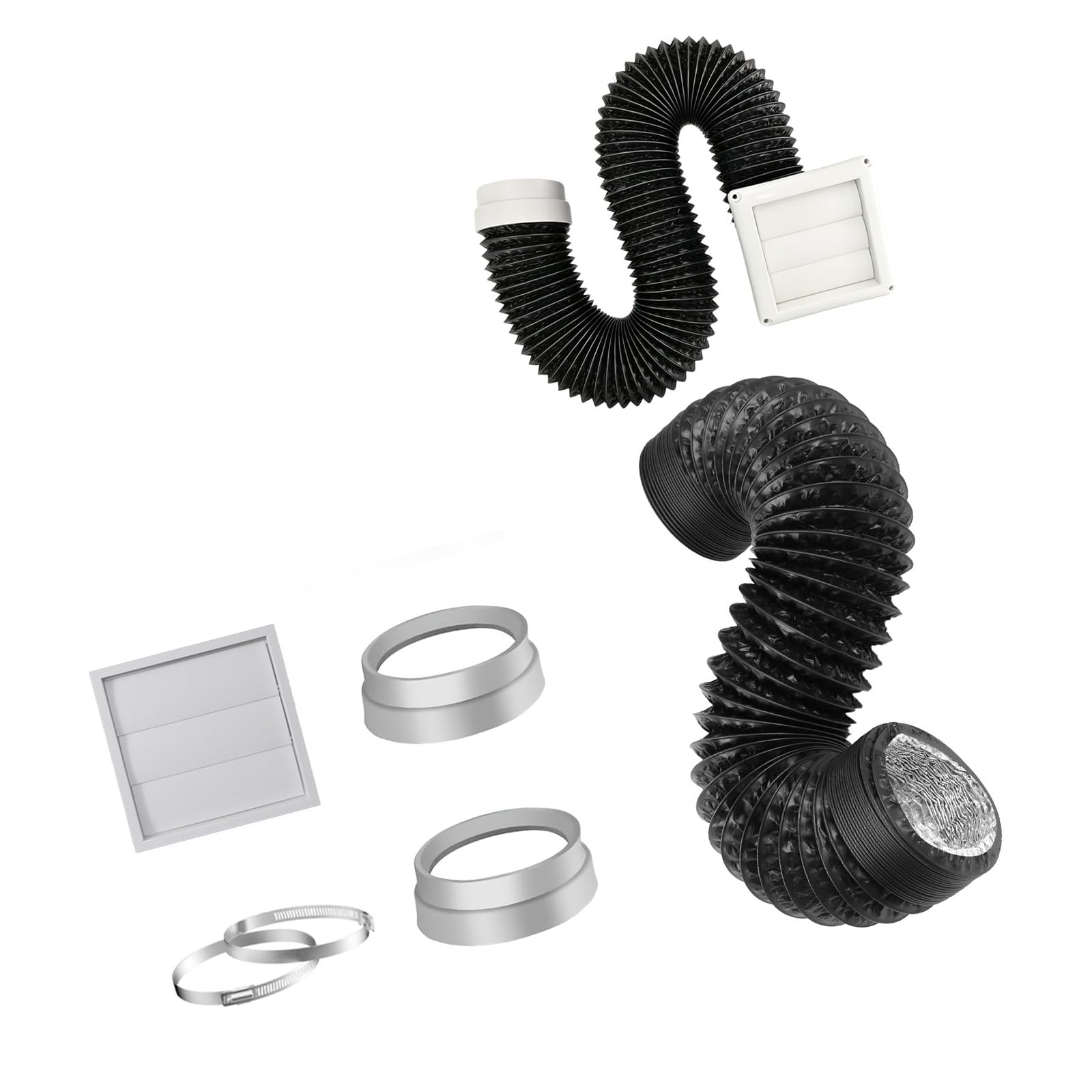 FROMCEO Comprehensive Dryer Outlet Assembly with Leak Proof Connectors and Adjustable Metal Fasteners Dryer Wall Vent