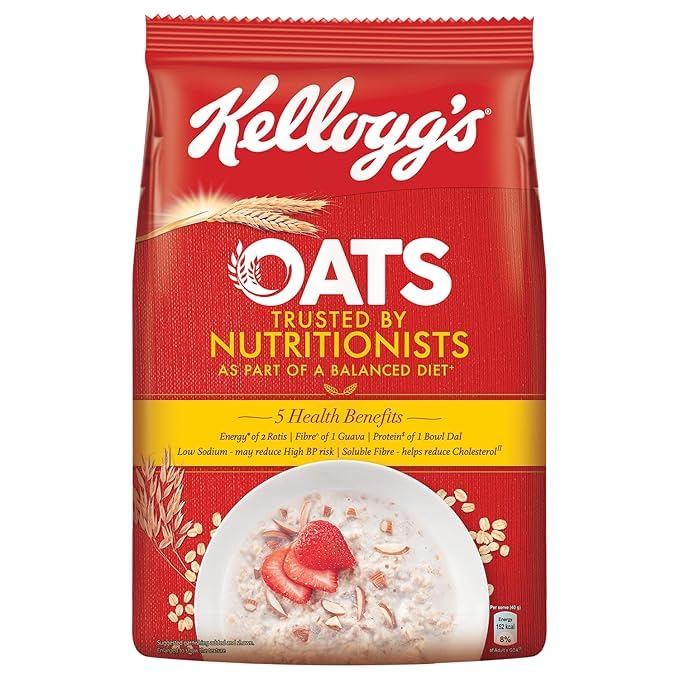 Kellogg's Oats| Rolled Oats| High in Protein and Fibre, Low in Sodium | 400g Pack