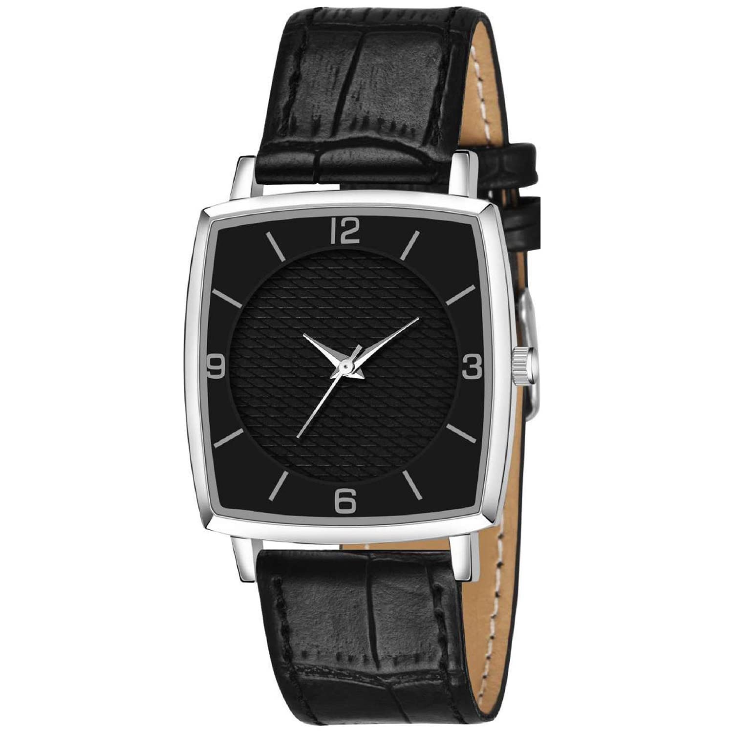 Shocknshop Analog Square Dial Casual Slim Leather Unisex Watch for Mens Women (White Dial & Black Colored Trap) -W63 (B0BP7JK8FM) Amazon Price History, Amazon Price Tracker