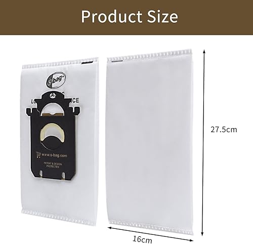 Miniatura 2 de Paquete de 12 bolsas de repuesto S Bag de repuesto para aspiradora compatibles con Electrolux S Bag Classic EL200F EL200F EL4100 EL4200 EL6985
