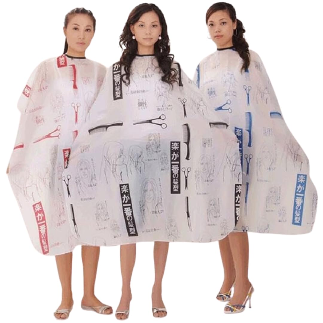 GutarGoo Cutting Sheet Apron Hairdressing Gown Cape Hair Cutting Barber Cloth Salon Accessories (Color may vary) (2) 3