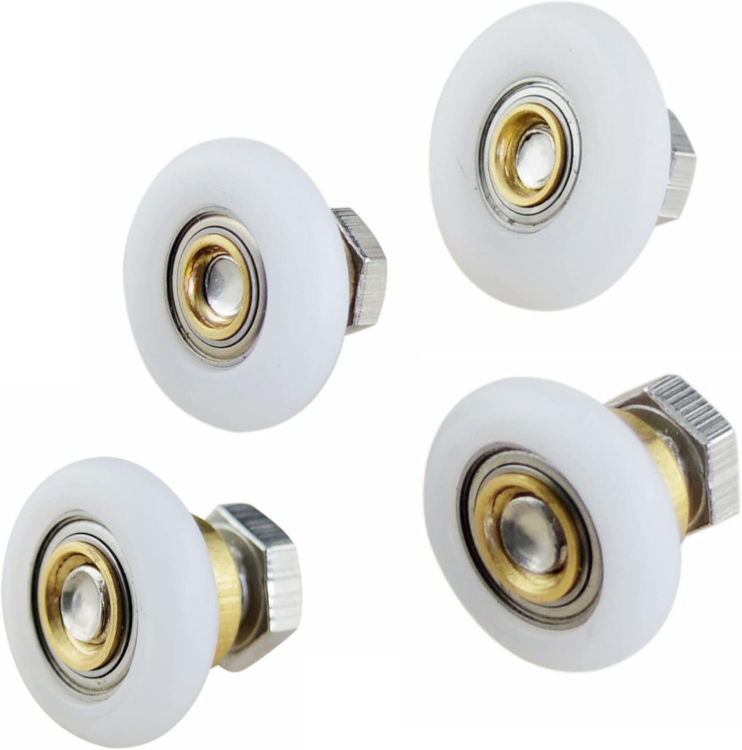 4PCS Shower Door Replacement Rollers Wheels, 19mm Diameter Closet Door
