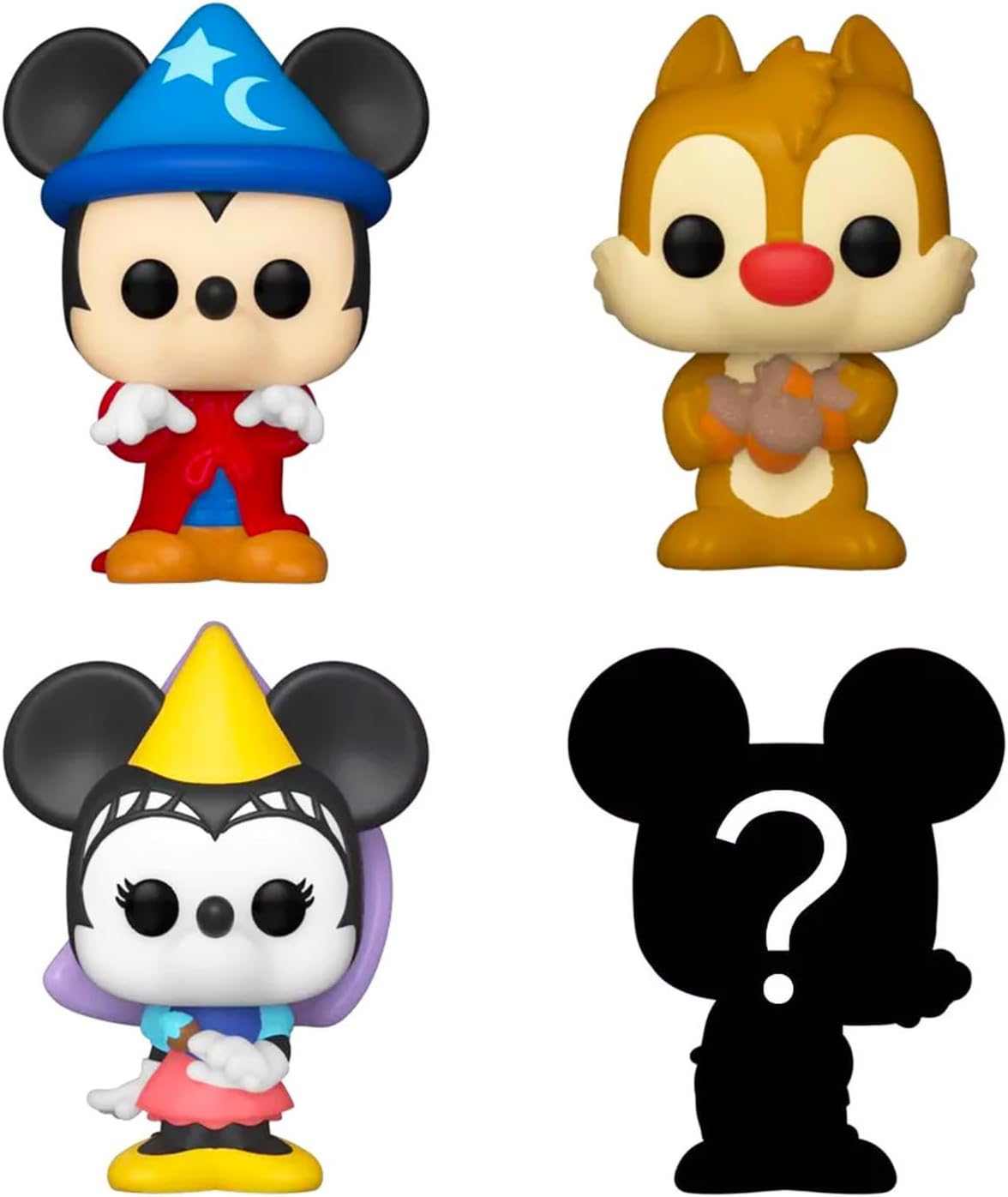 Disney Funko Bitty Pop 2 Pack - Bundle with Mini Funko Pop Figures of Sorcerer Mickey, Minnie, Goofy, More Plus Stickers | Disney Mini Figures Collectible Set