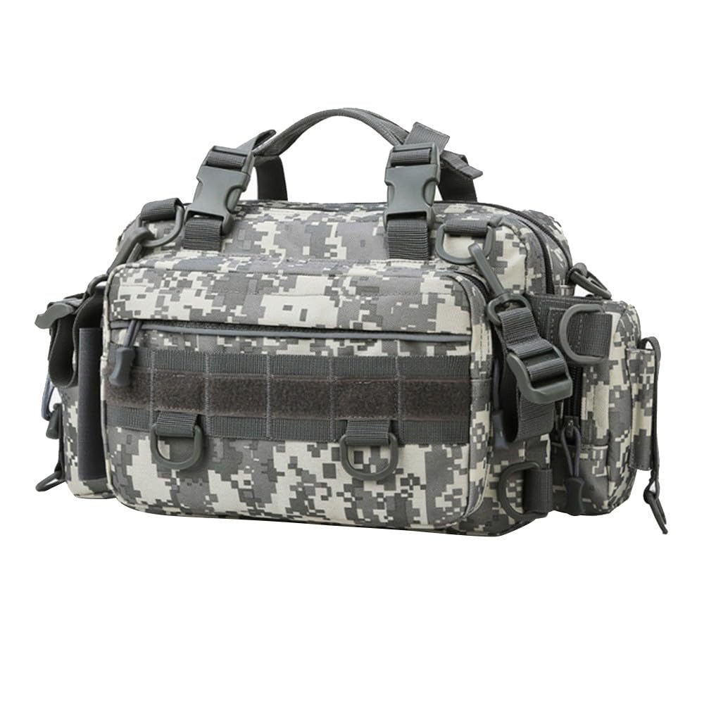 ACEXIER Bolsa de Hombro táctica multifunción señuelo Pesca Aparejos Paquete Bolsa al Aire Libre Gran Capacidad Bolsa de Almacenamiento Caza Camping Bolso, Black