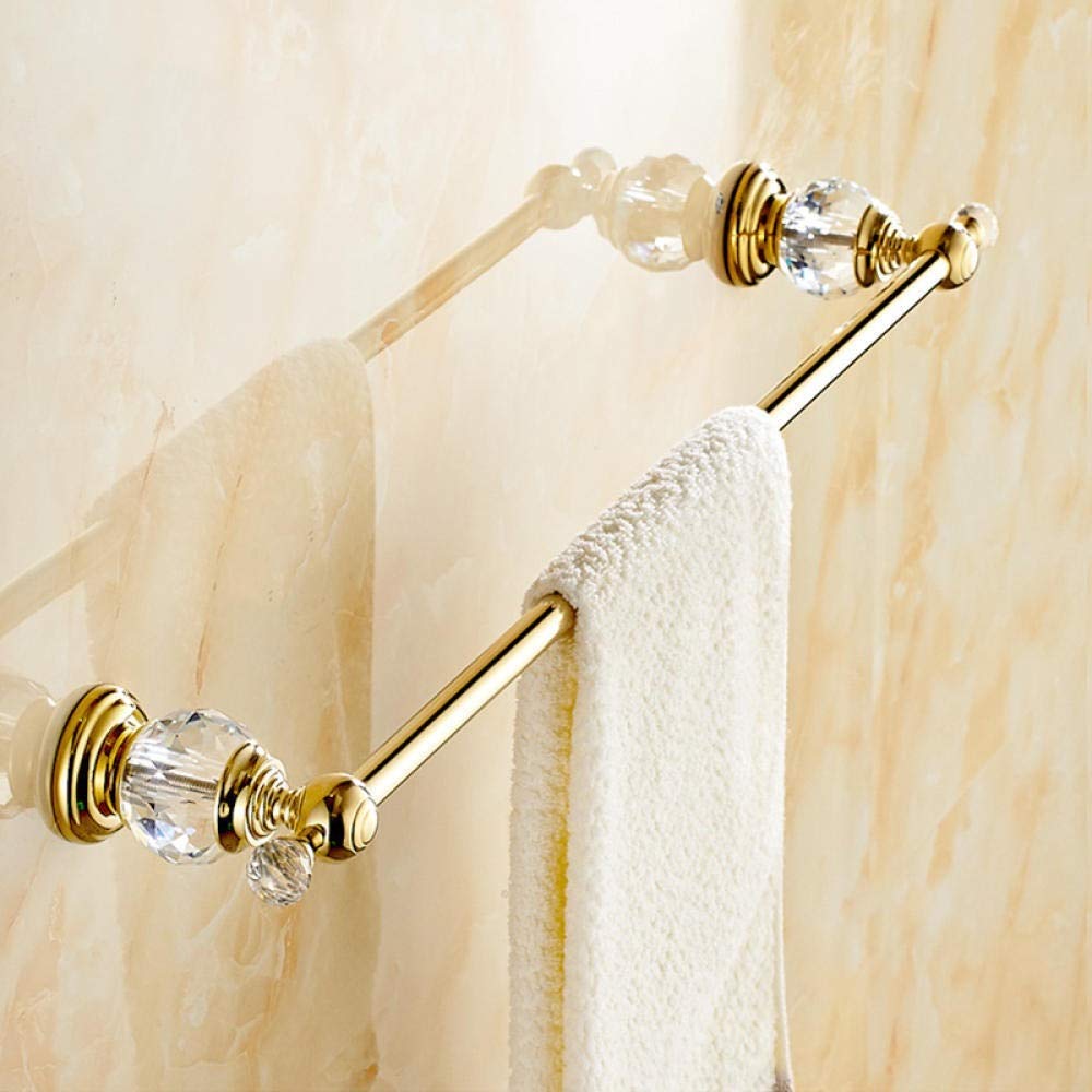 Porte-serviettes en cristal et cuivre design chic pour une décoration de salle de bain élégante