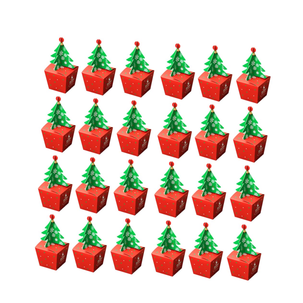 KOMBIUDA 3 Juegos de Cajas de Dulces Navideñas Resistentes Soportes de Papel para Envolver Y Decoraciones de Fiesta Unidades X 3