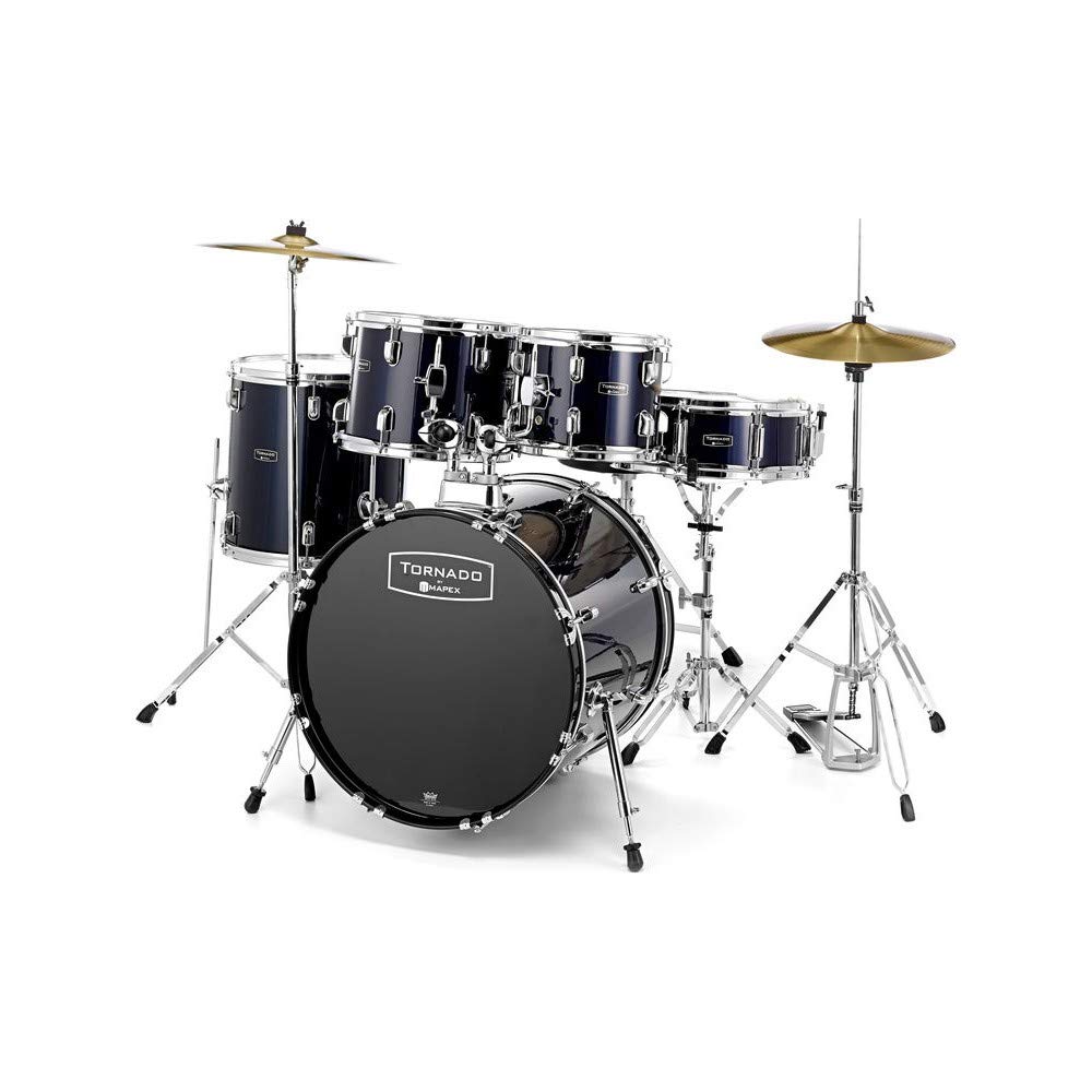 Mapex Tornado 5- Piece Drum Set with Hardware, Throne & Cymbals