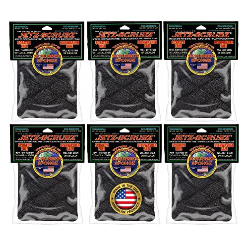 Jetz-Scrubz Original Magic Scrubz Scrubber Sponge Rectangle (6-Pack)