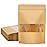 Blisstime 50 Pack Kraft Paper Stand Up Pouch Bags, Resealable Bag with Transparent Window and Tear Notch for Multipurpose Storage (5.5 X 7.9 Inches)