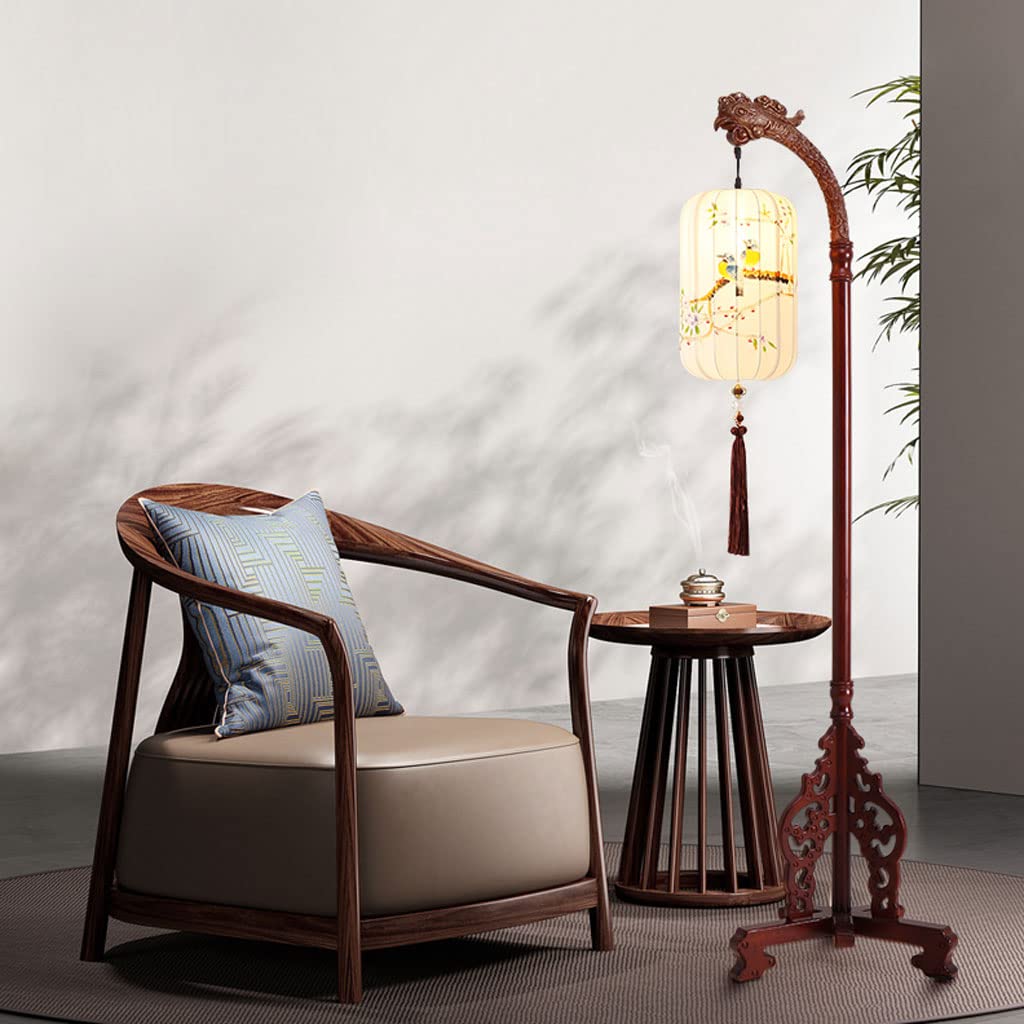 Lampada da terra, Lámpara de Pie Lampada da terra in stile cinese Zen Imitazione Lampada da terra classica con telecomando Lampada da terra moderna ad arco per soggiorno Camera da letto Arredamento
