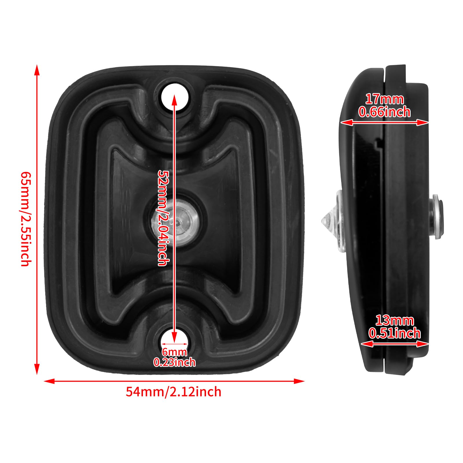 Coperchio Pompa Freno Anteriore Nero Adatto per Harley Touring 05-07 Dyna 06-17
