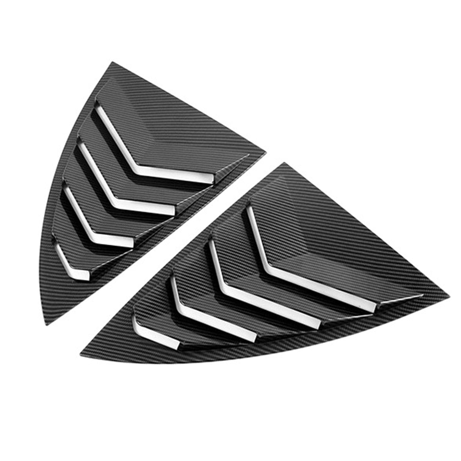2 sztuki do Tesla Model Y, tylne okiennice samochodowe, żaluzje boczne, osłony, wykończenia, akcesoria zewnętrzne ABS, B Carbon Fiber Look