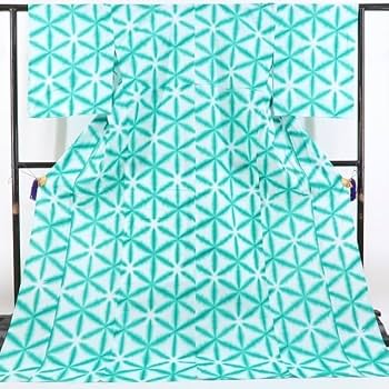 Amazon.co.jp: ゆめsaku2 有松鳴海絞り 雪花絞り 夏着物 広衿