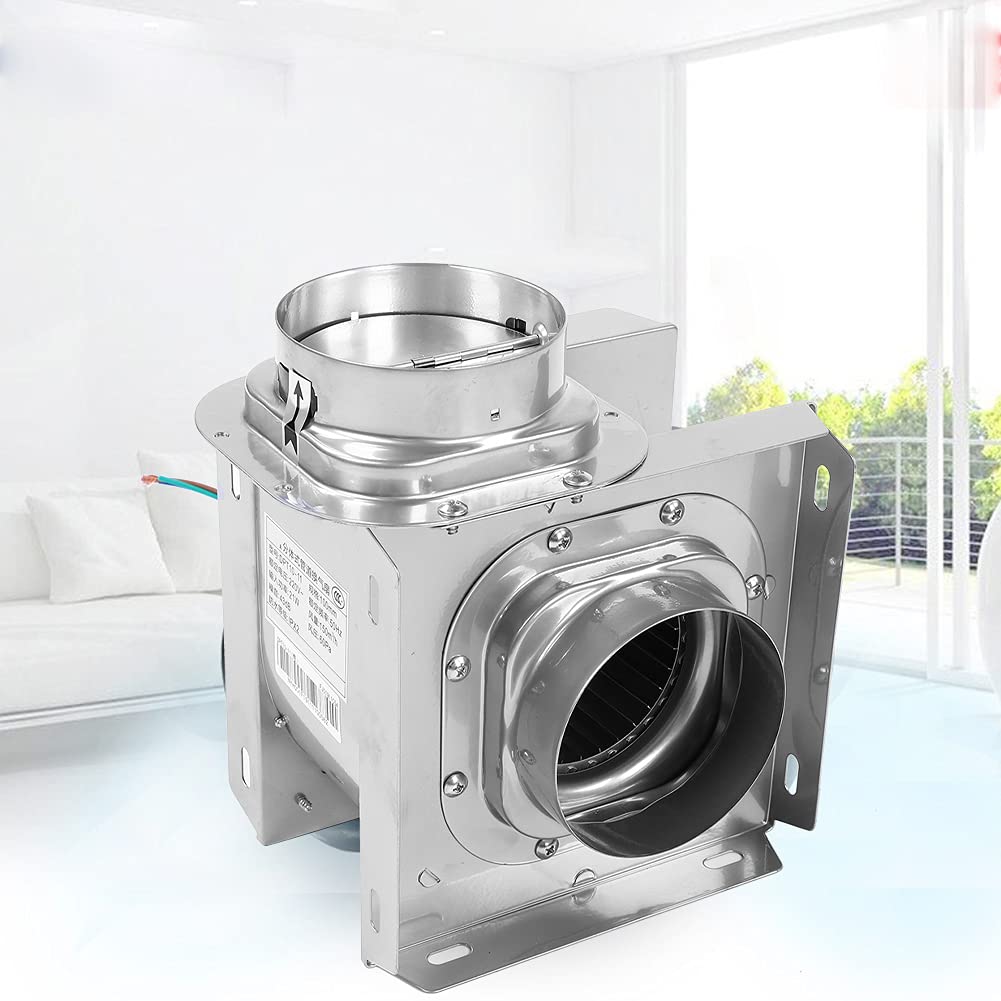 Extractor de Aire de 4 Pulgadas, Ventilador de Conducto Silencioso, Ventilación Potente para Baño de Hotel, Metal Duradero, 220V