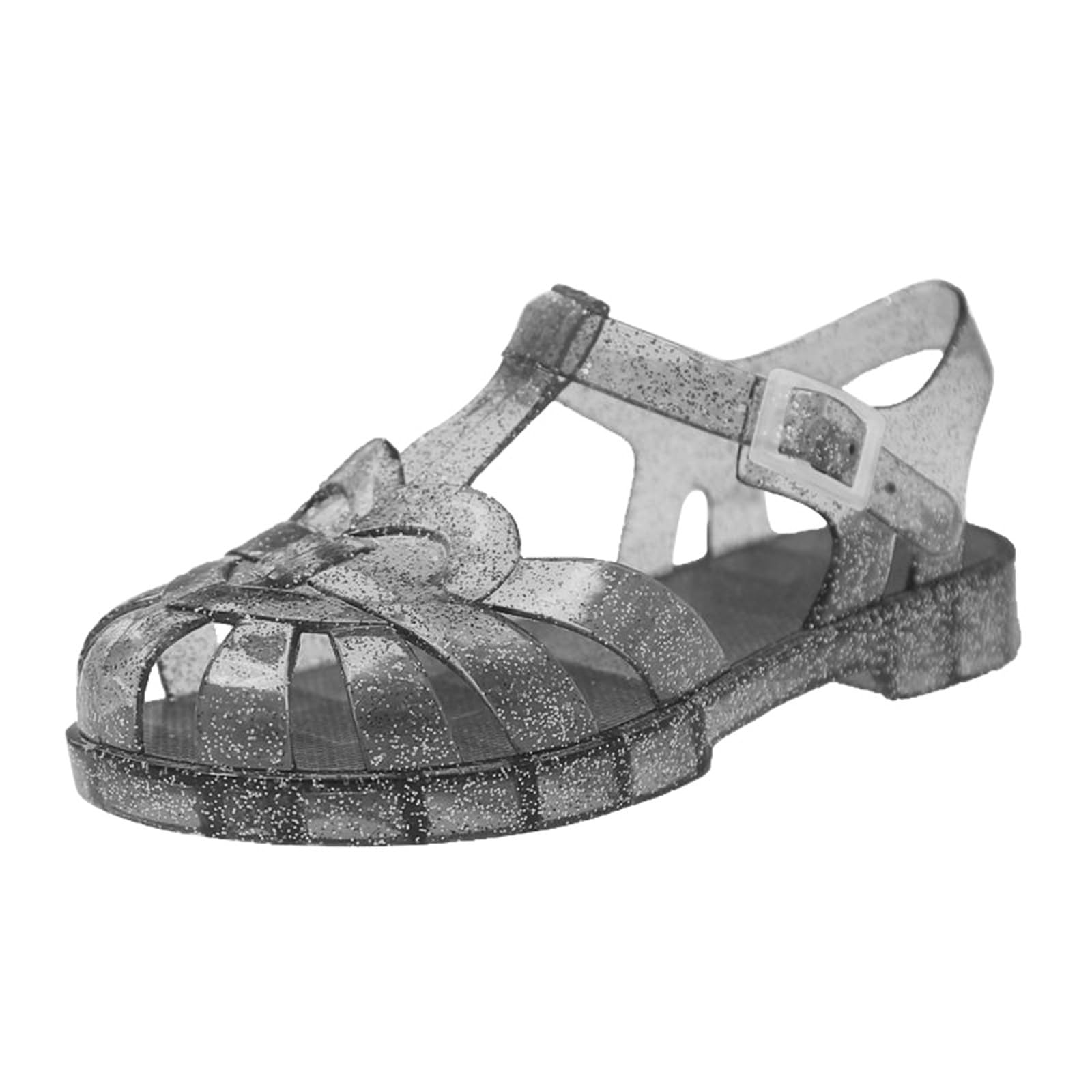 RXZCHH Generisch Dziewczę ły Maluch Oddychają buty w stylu casual z odkrytymi palcami do codziennych zabaw na świeżym powietrzu Letnie modne buty wiosenne, czarne, 1 UK