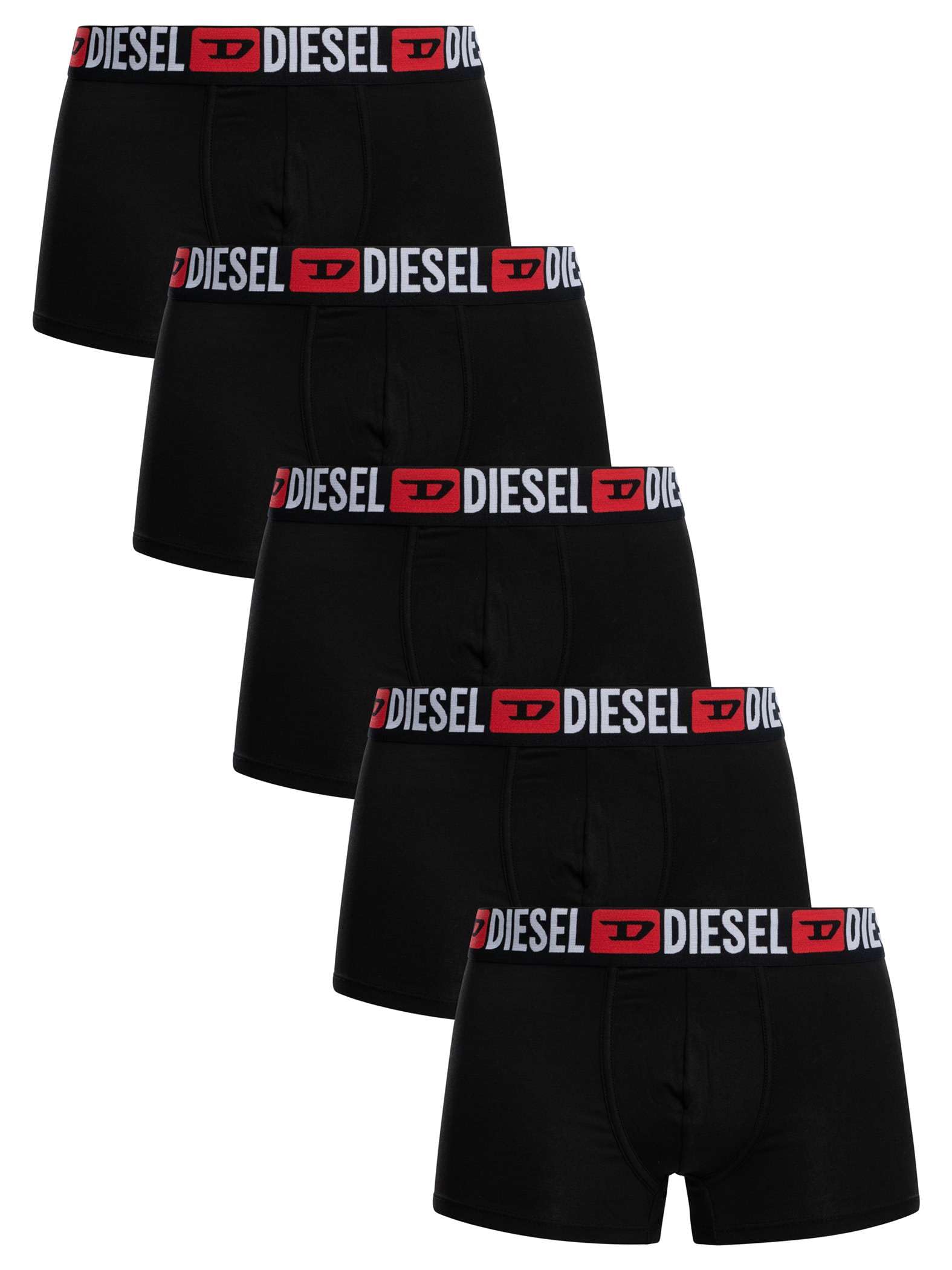 Diesel Men's Black/Red 5 Pack Damien Trunks