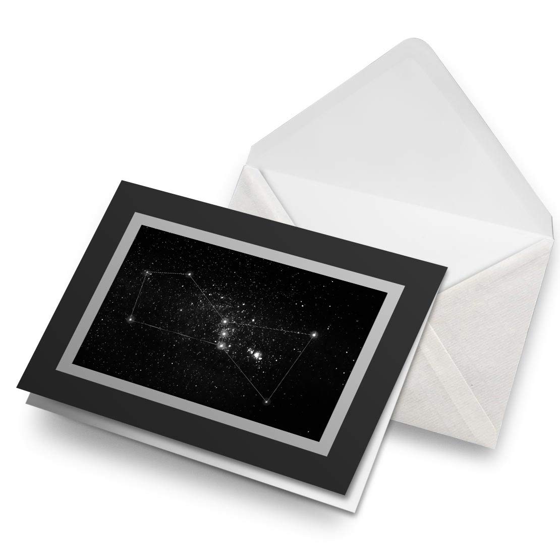 Greeting Cards Black (Insert) BW - Orion Star Constellation Solar System Blank Greetings Card Birthday Kids Party Boys Girls #41429
