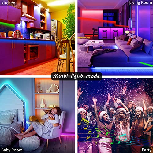 Kiko 130Ft Led Lights, 40M Led Lights For Bedroom Ultra Long Rgb 5050 Led Strip Lights With 44Keys Ir Remote For Christmas Room Home Decoration #TOP2