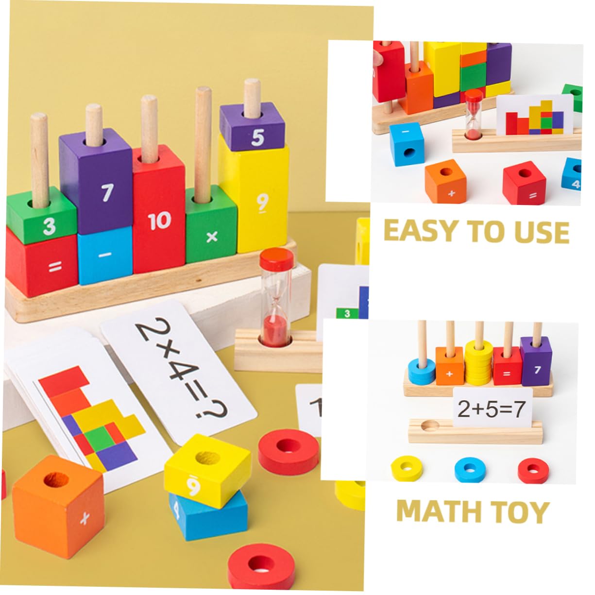 WOONEKY Bloques De Operación Digital Juguete Educativo Temprano De Madera para Aprender Matemáticas Hogar Jardín De Infancia