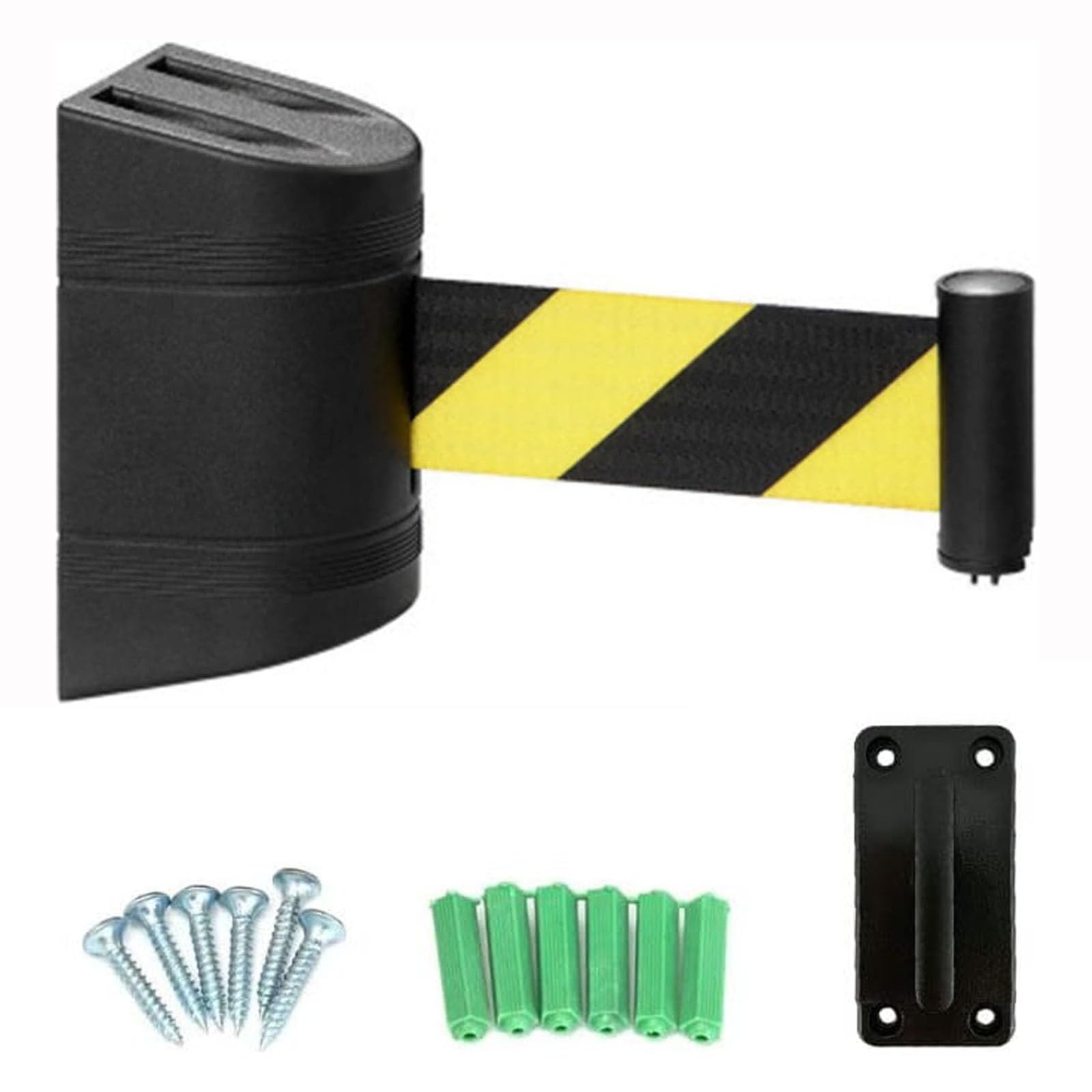 Barrière de ceinture rétractable murale en acier pour gestion des files hôtelières