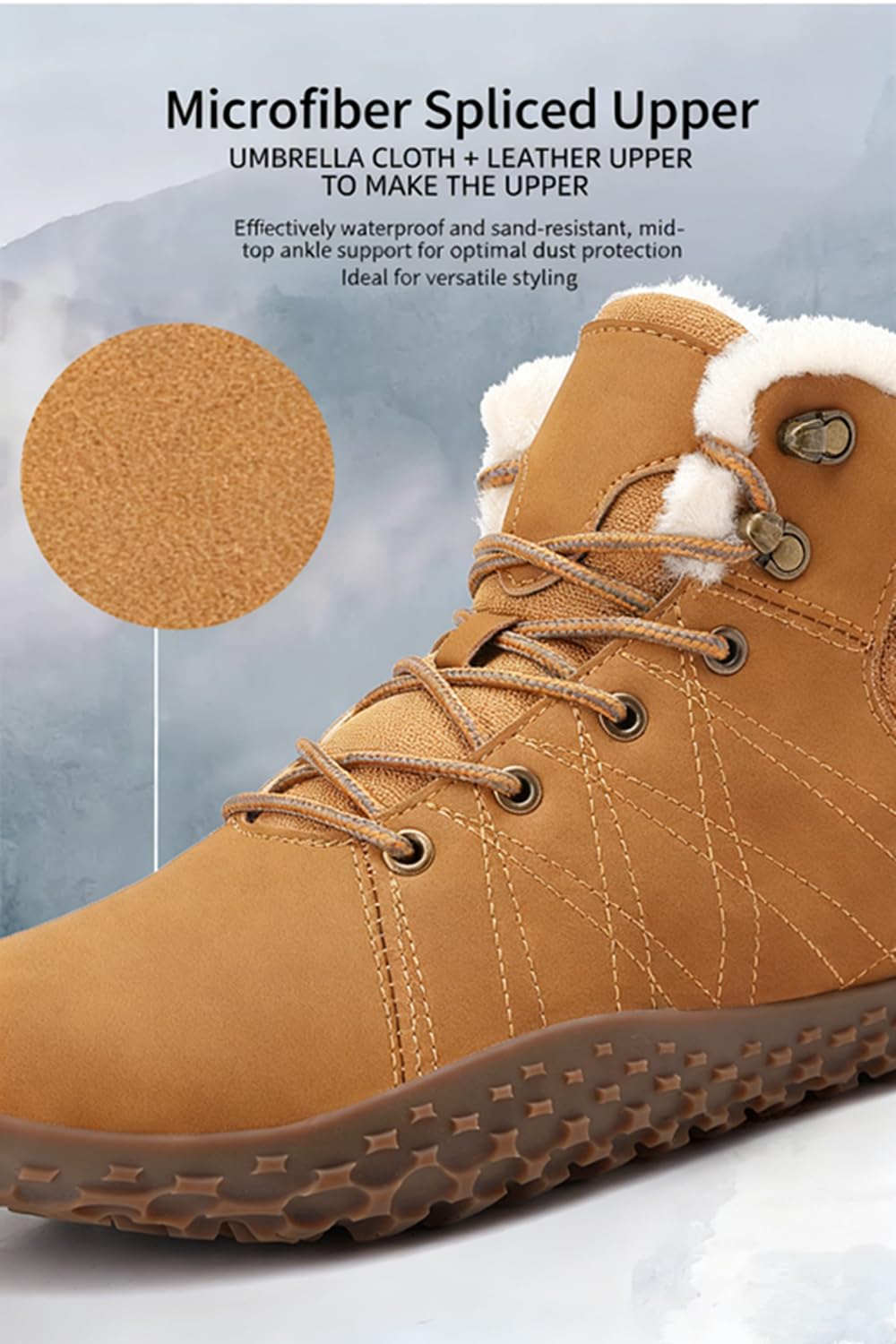 Męskie i damskie buty trekkingowe z ciepłą podszewką, buty zimowe, buty na boso, uniseks, szerokie palce, antypoślizgowe, buty outdoorowe, rozmiar 37-47