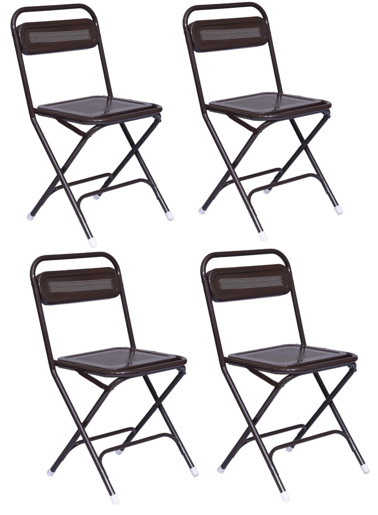 cauvery® Cafe Model Easy Folding Metal Outdoor and Indoor Folding Chair for Home/Study Chair and Restaurant Chair (Metal,Brown-4)-image-18