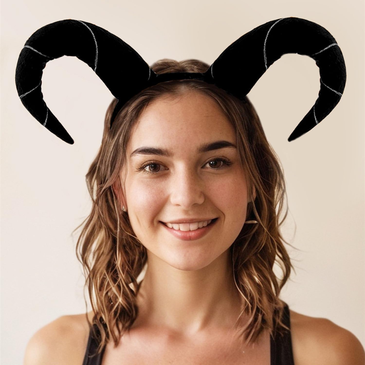 Christmas Headband Bull Horns Costume Headbands Ram Horn Hair Hoops Plush Animal Ears Cosplay Accessory - Image 6