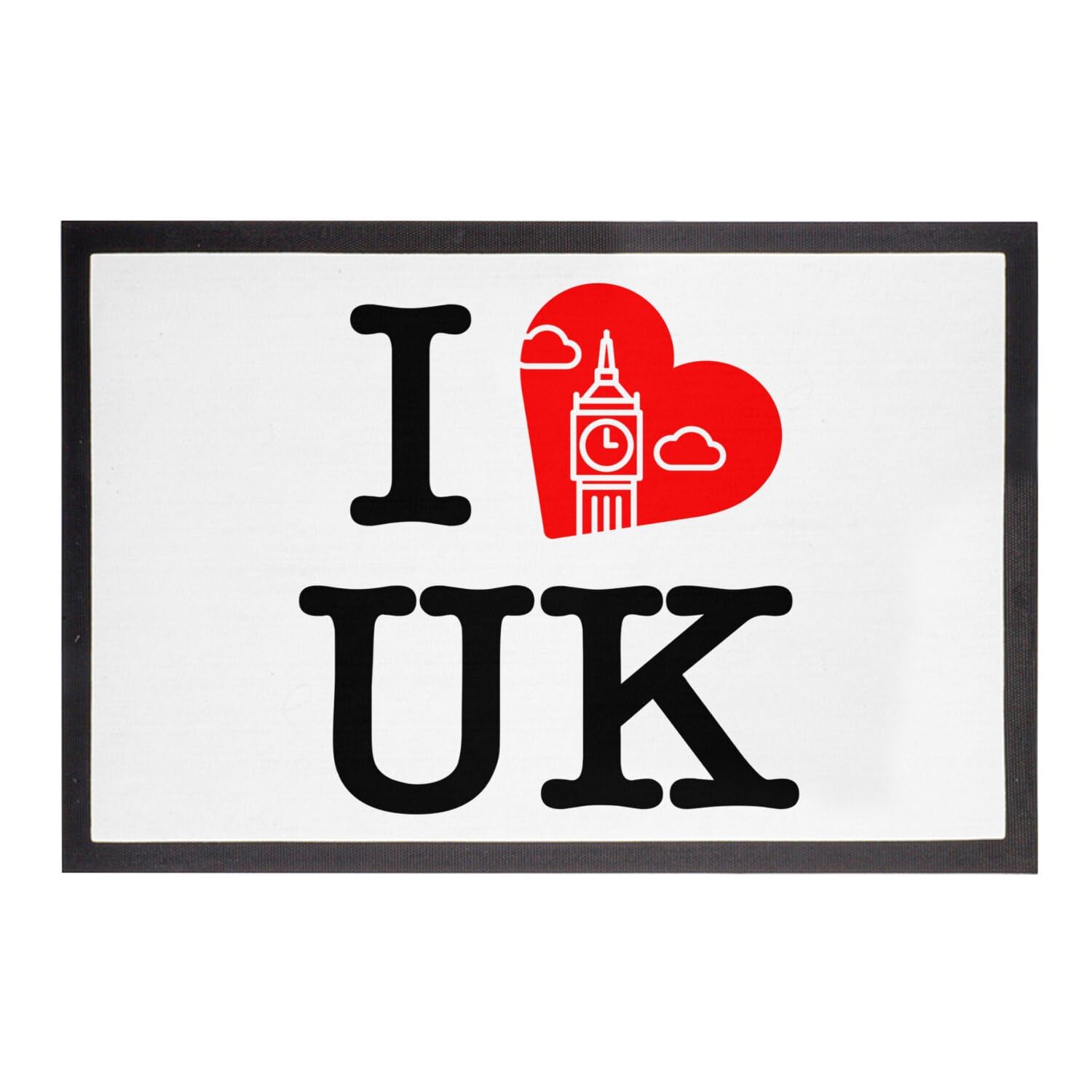 Paillasson Blanc I Love UK - Fini les Entrées Tristes sans Déco 60x40cm